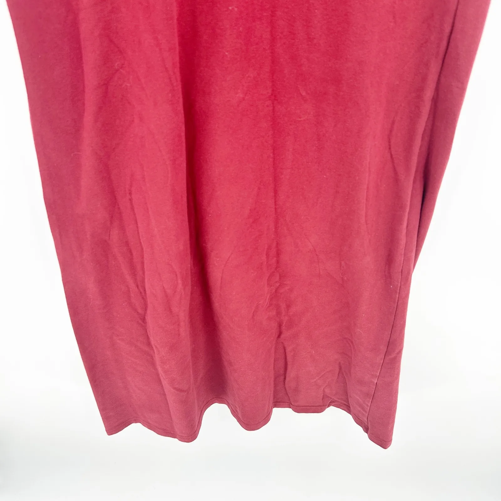 Reformation Womens Organic Cotton Tyra Knit Maxi Dress Size L Chianti Scoop Neck - Image 6