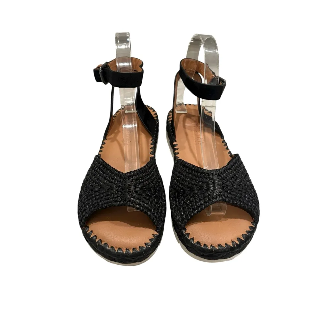 Gentle Souls Lucille Raffia Platform Sandal, Sz 7 - Image 4