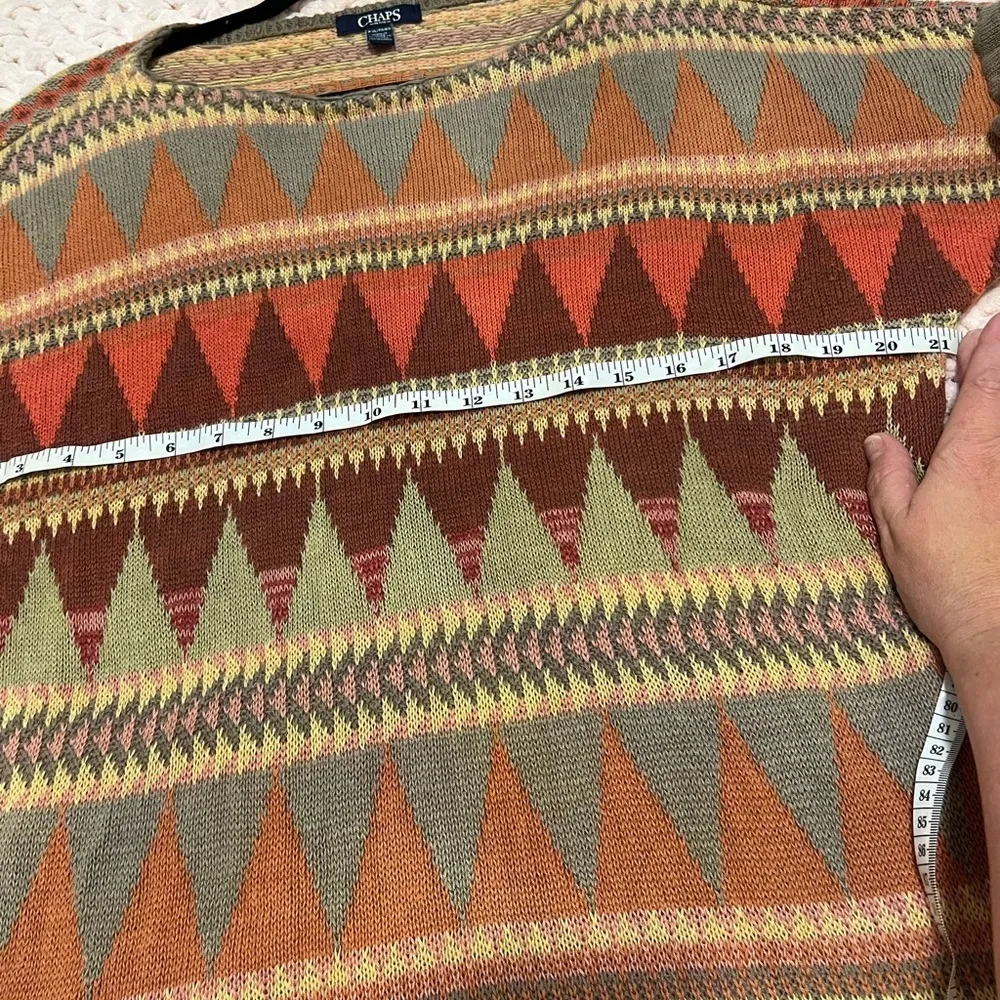 CHAPS P XL SHORT SLEEVE SWEATER BLOUSE TOP - Image 4