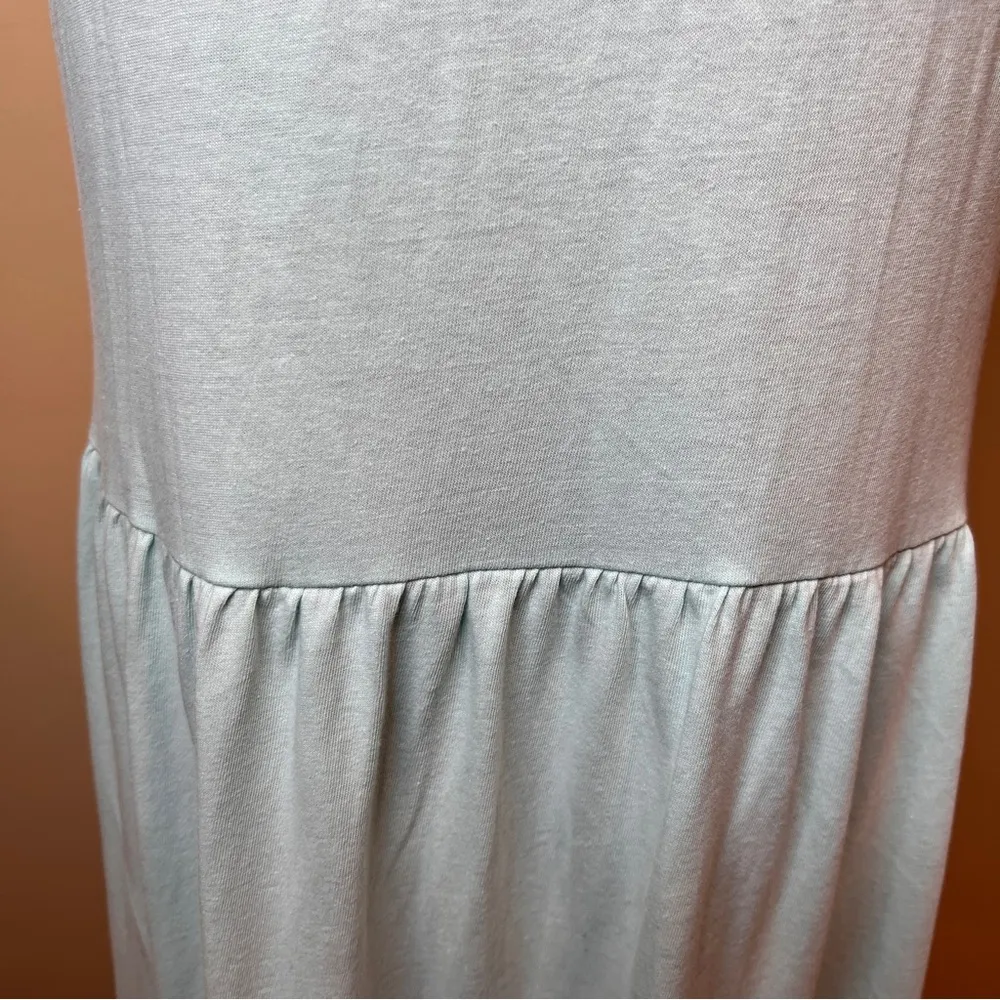 J.CREW Light Blue Knit cutaway tank maxi dress S Cotton Aqua Tank Style … - Image 8