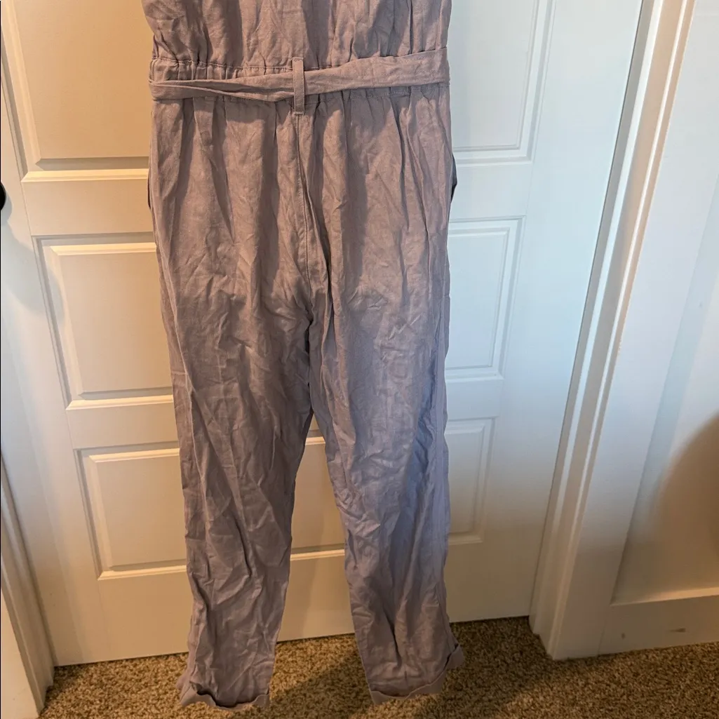 NWT SPLENDID Ailana Tie Waist Jumpsuit in a Light Purple Lavendar small NWT - Image 5