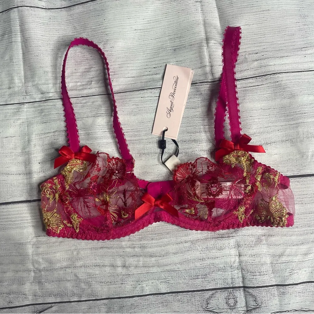 Agent Provocateur Zuri Plunge Underwire Bra Pink Size undefined - Image 3