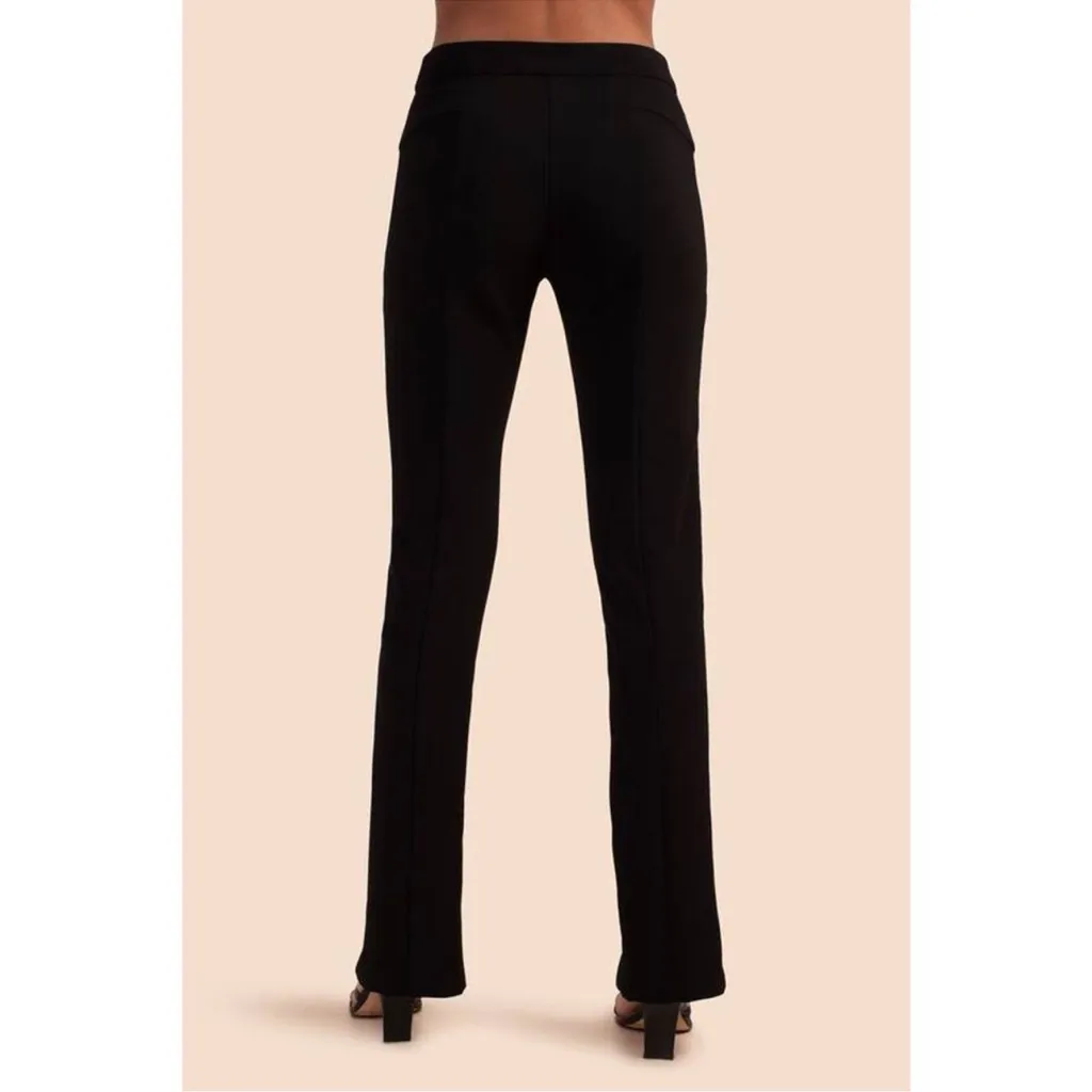Trina‎ Turk Meteor Pant Black Dress Trouser Split Hem Size 12 Office Business - Image 2