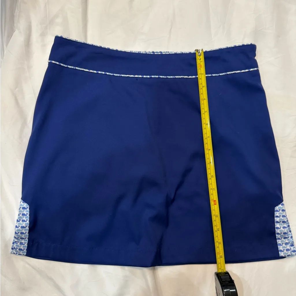 Vineyard Vines Performance Tennis Golf Skort Navy Blue Whale Accents Size 6 EUC - Image 3