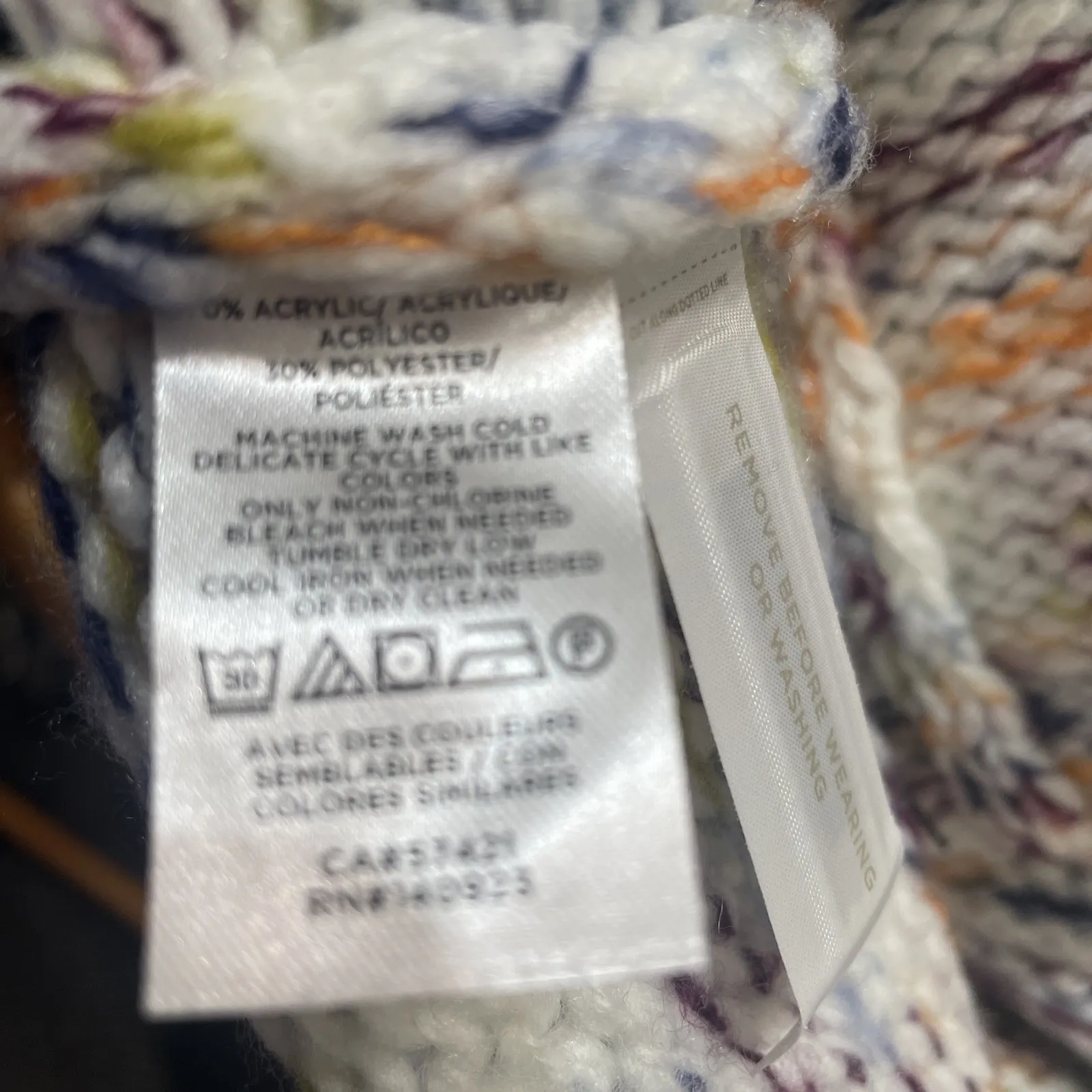 Loft Women's Xl Colorful Sweater Long Sleeve With Side Slits Very Beachy‎ soft - Image 6