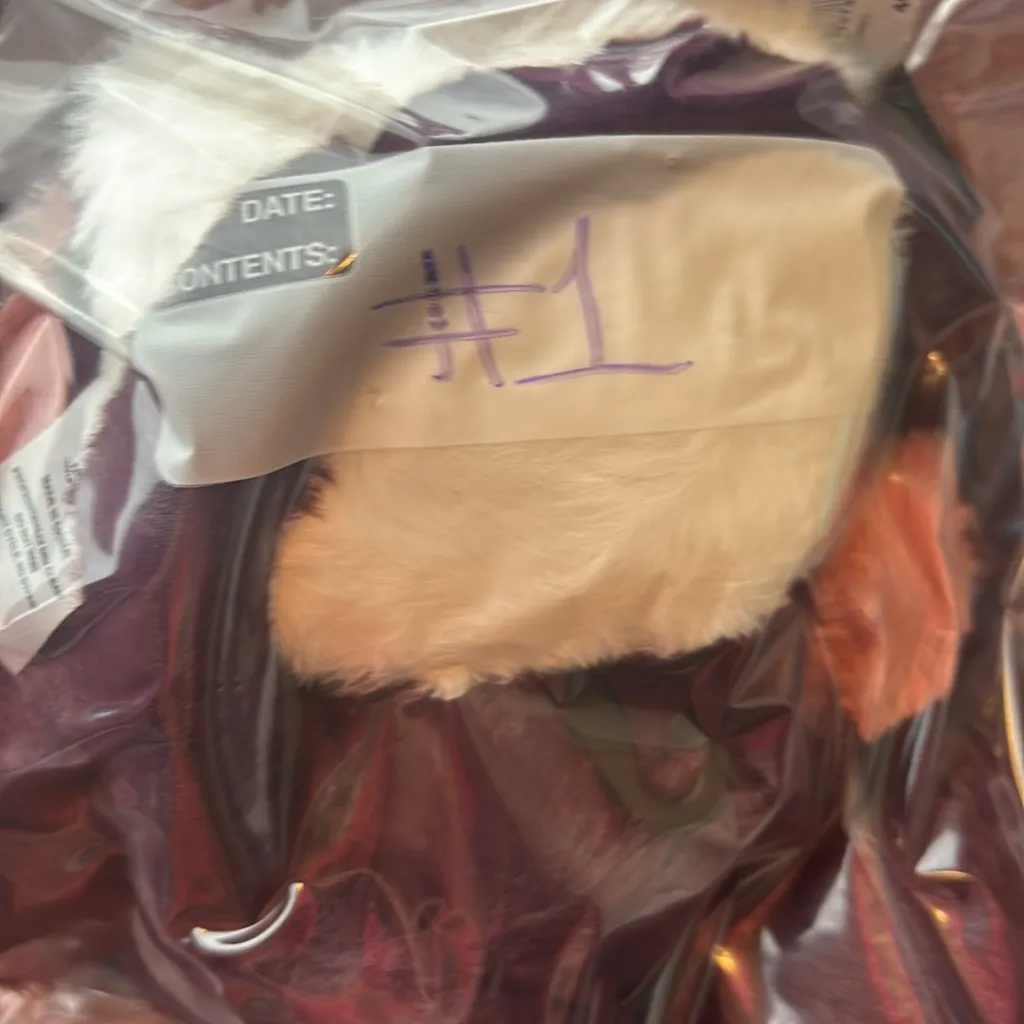 🩷🩷BP. Plush Burgundy and White and pink Earmuffs and Scarf Set🩷🩷 Purple - Image 11