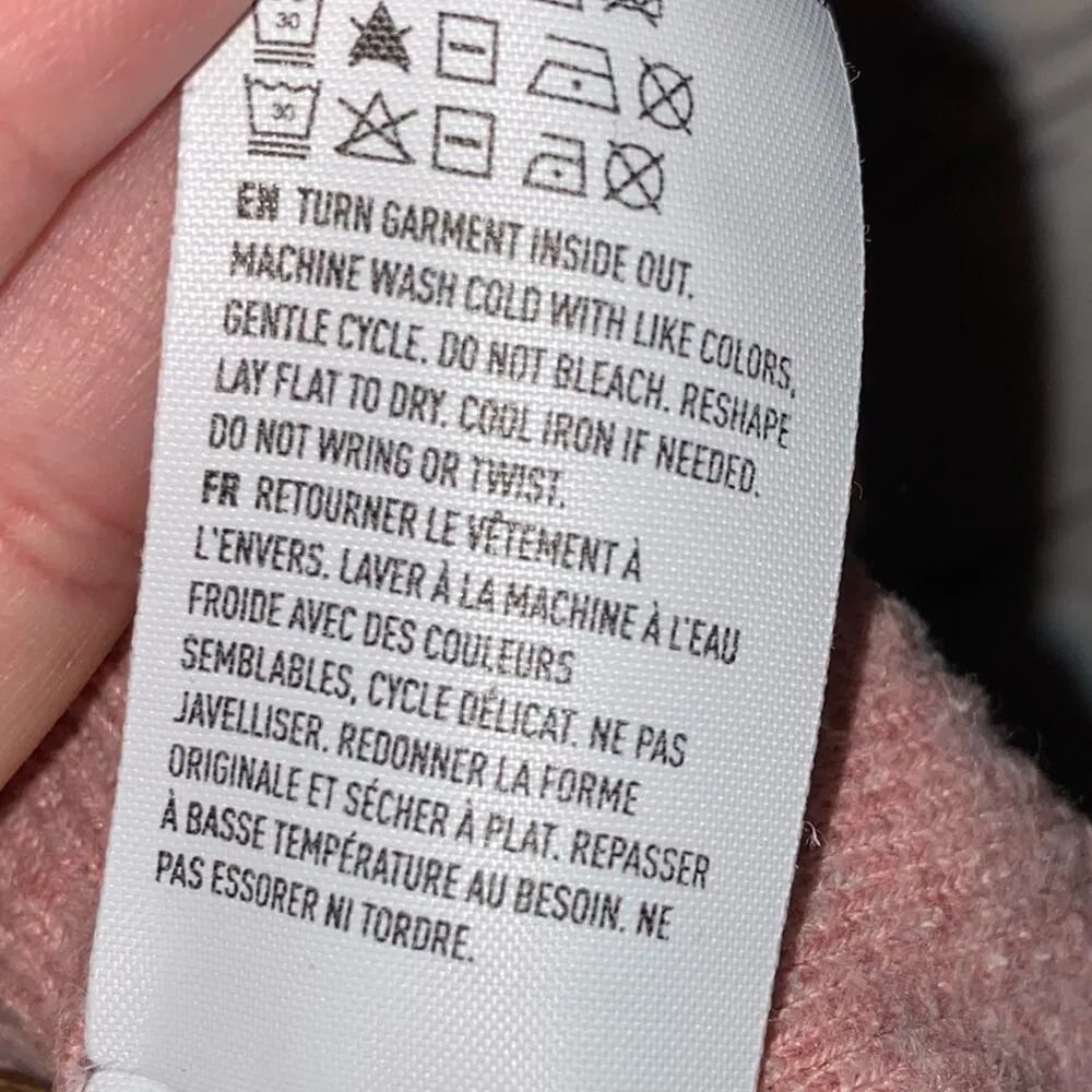 AEO Pink Blush Waffle Knit LS Sweater - Image 6