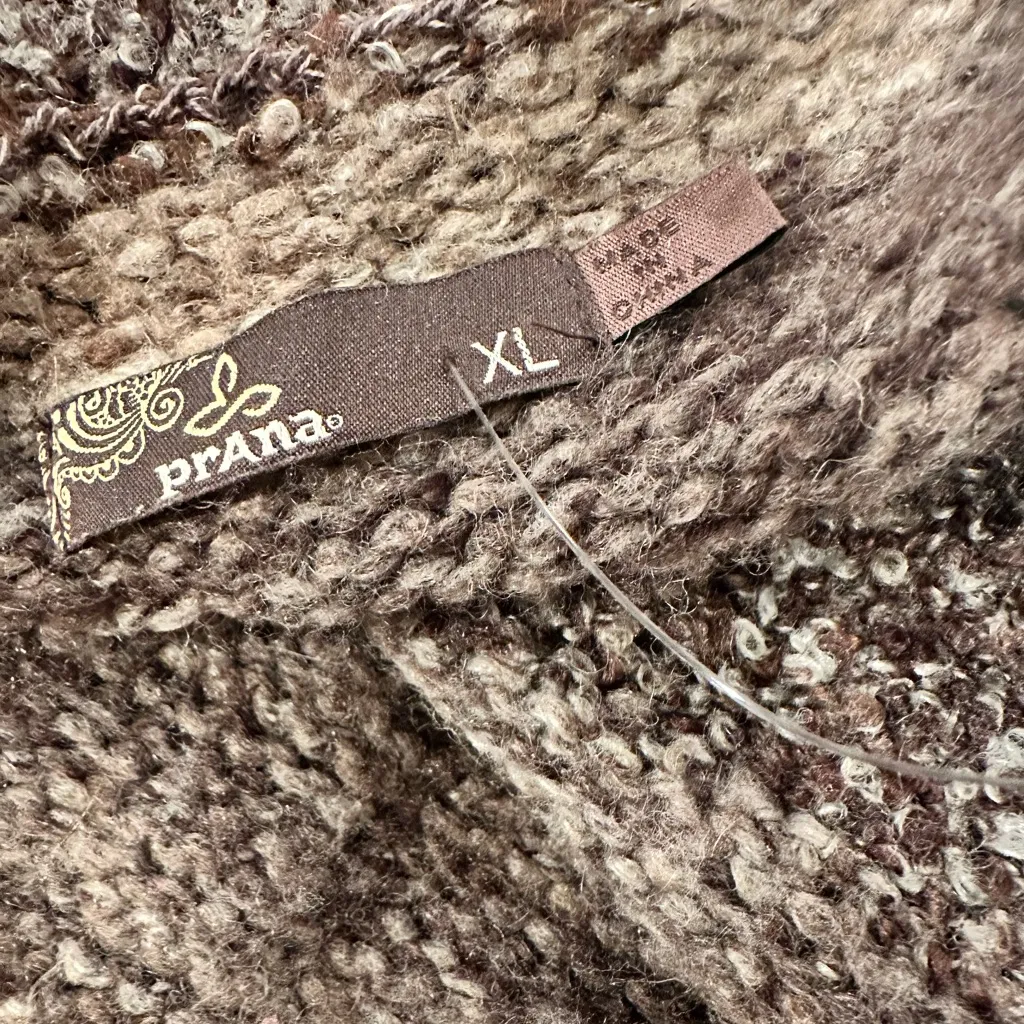 PrAna Rhonda Open Front Duster Cardigan in Espresso Coast Block Stripes XL - Image 7