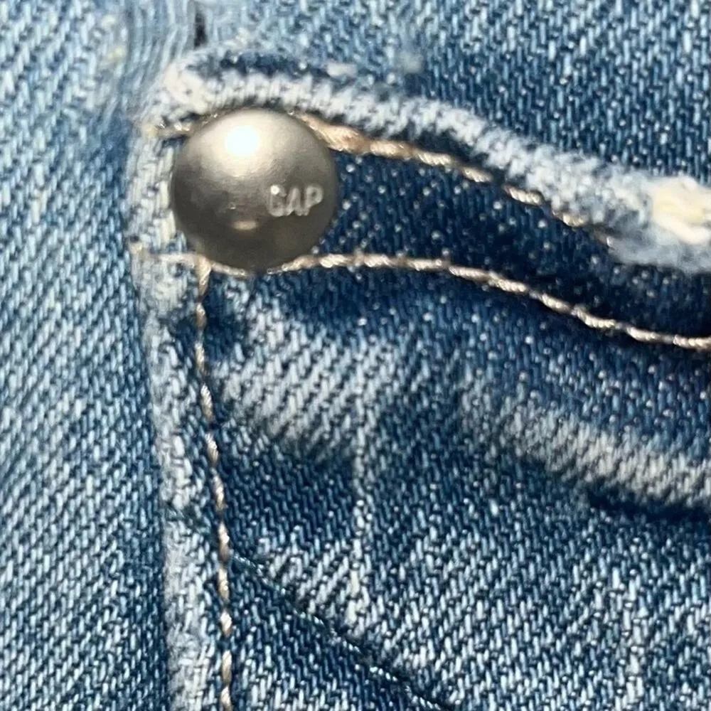 GAP Original Low Rise Cropped Jeans Womens Size 6 R Medium Wash Denim Minimalist - Image 9