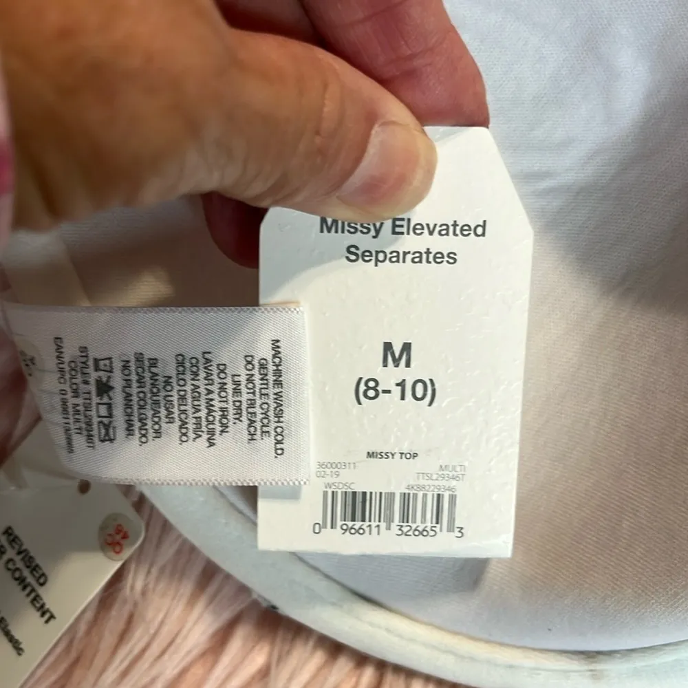 Floral Smocked Underwire Bikini Top New Multiple Size M - Image 9