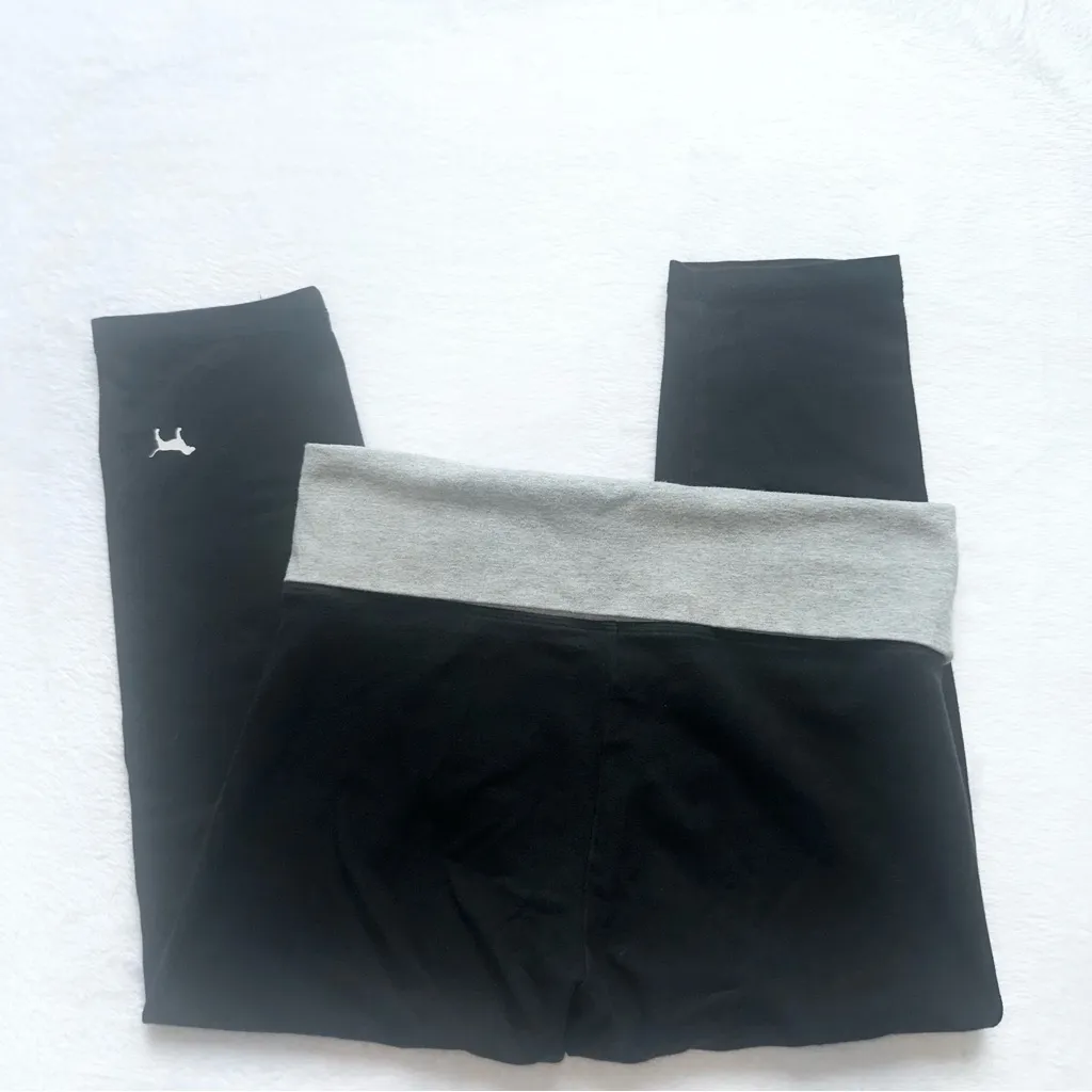 PINK Bling Cropped Fold Over Leggings! - Image 8