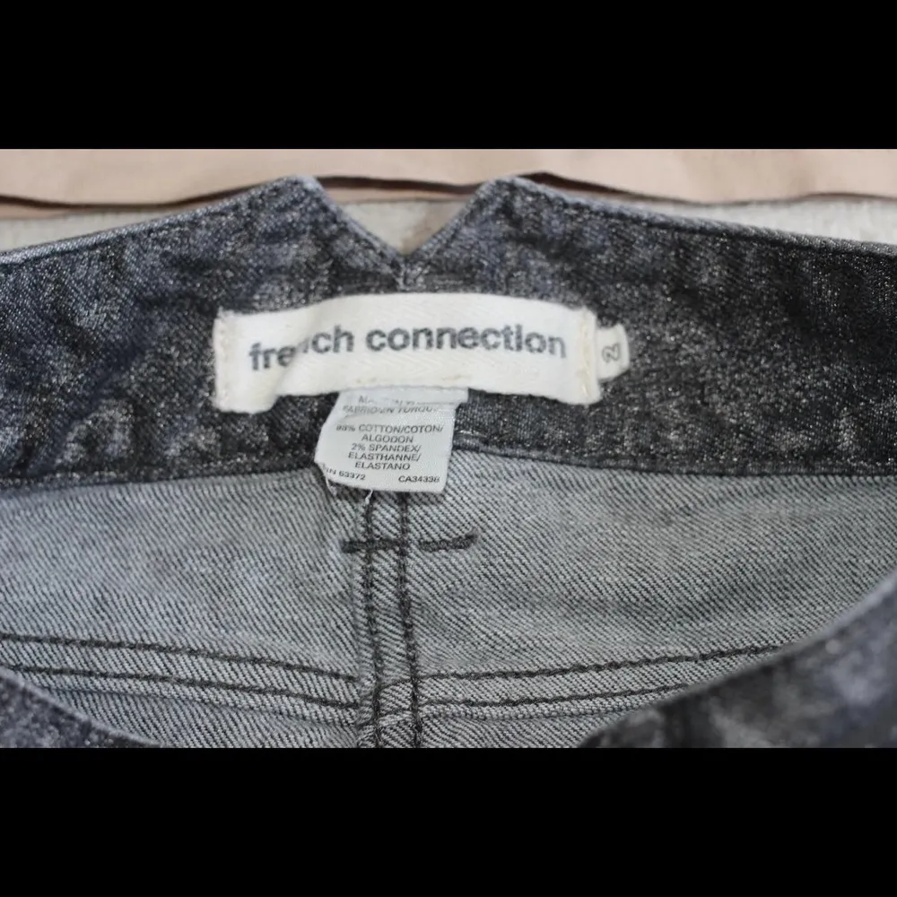 French Connection Black Sparkly  Denim Mini Skirt - Image 2