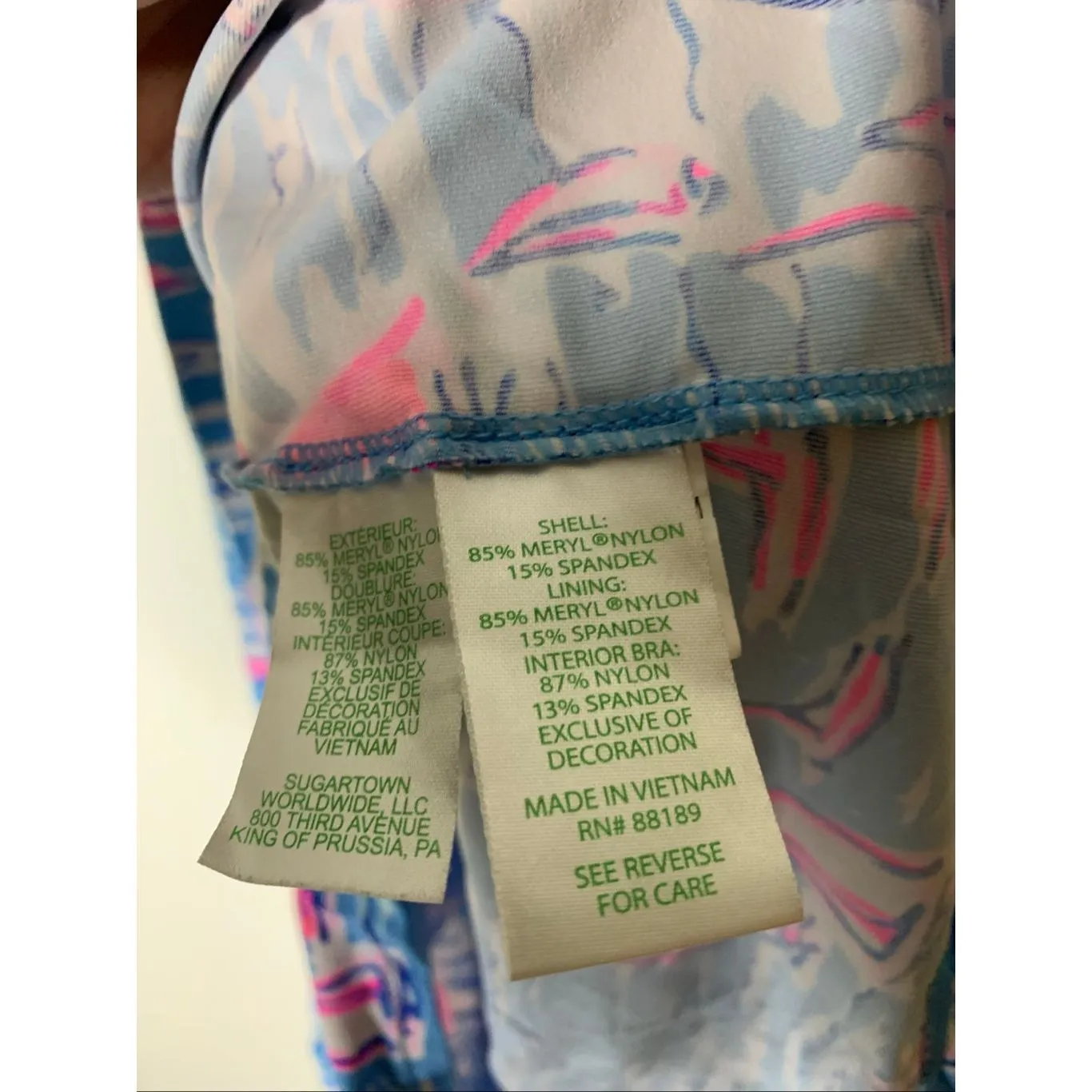 Lilly Pulitzer Luxletic Lakelyn Bra Polo top Zanzibar Blue Boatylicious medium - Image 5