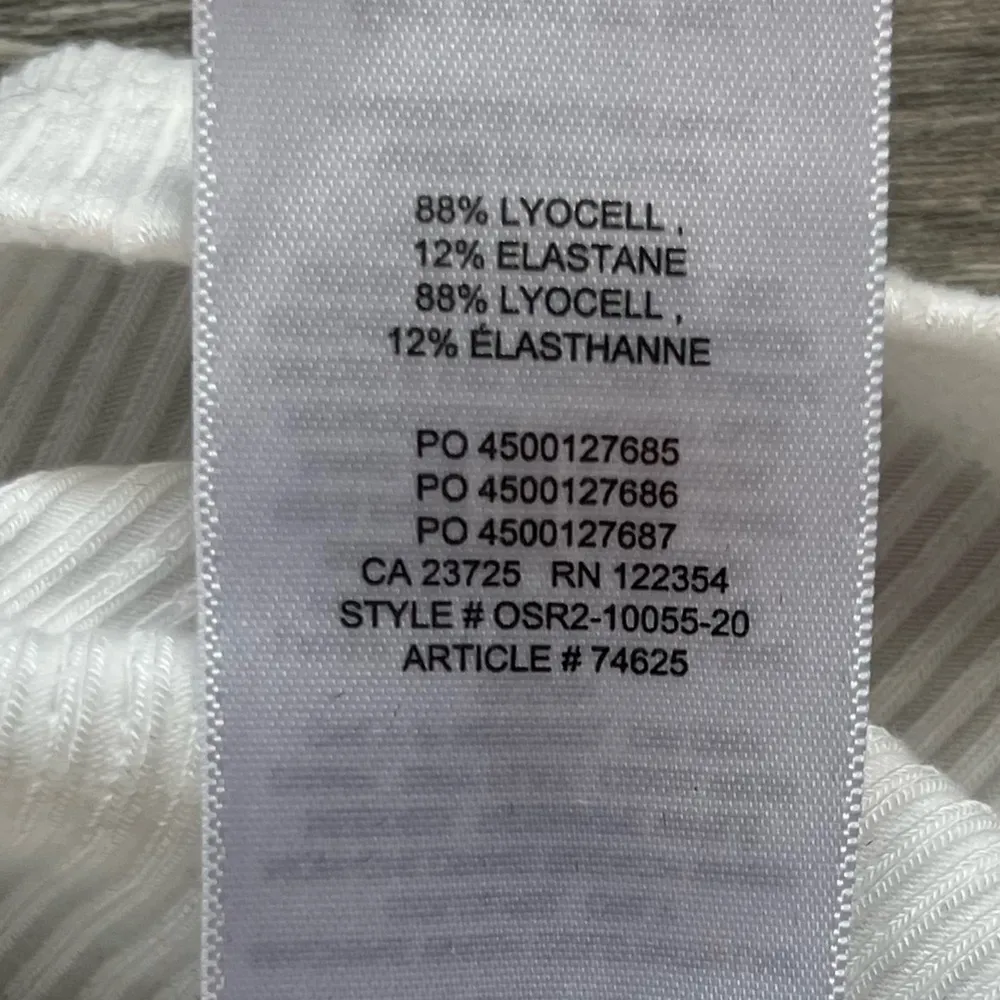 Aritzia Sunday Best White Firecracker Ruffle Strap Ribbed Crop Top Size M Summer - Image 5