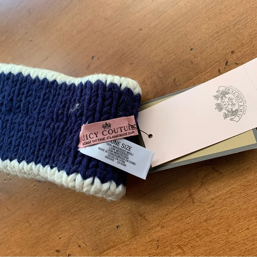 Rare Retro Juicy Couture Pam & Gela Juicy Girls Club Wool Headband - Image 5