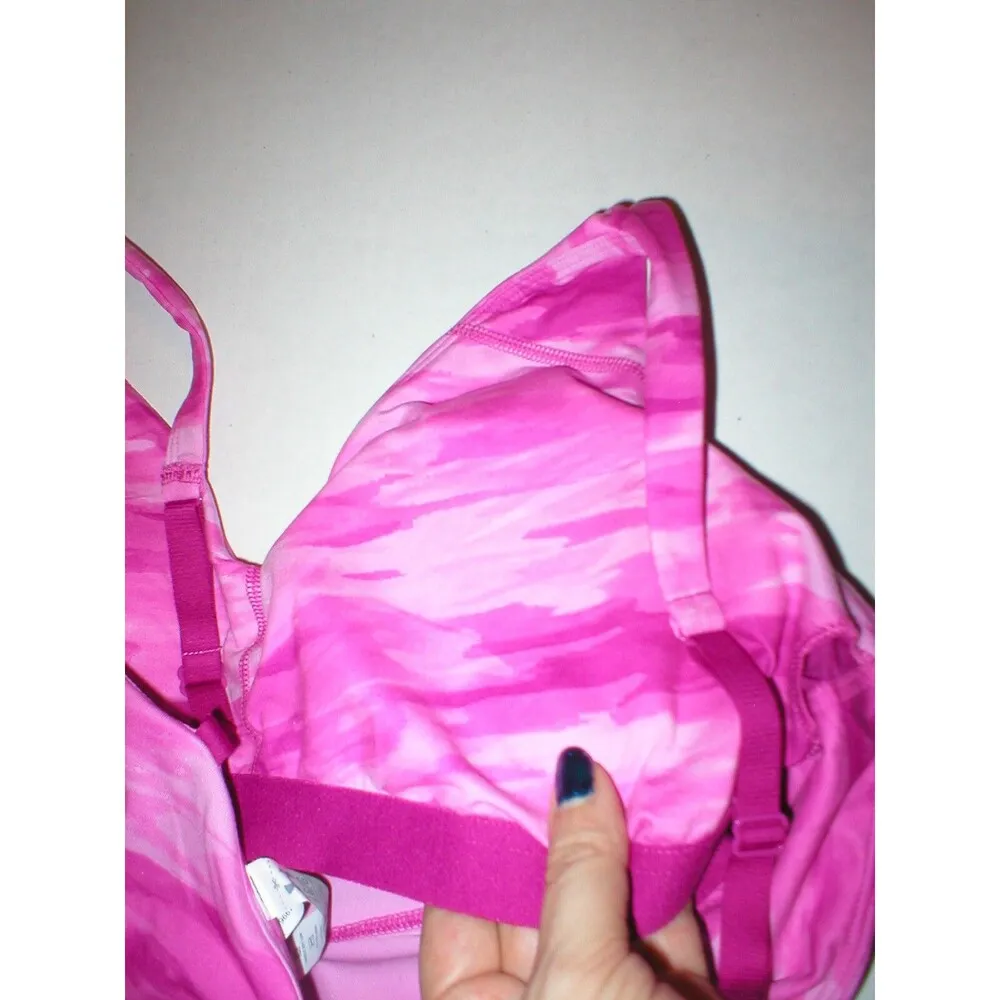 NWT Womens Studio Lux Under Armour New XS Top Bra Pink Camo Yoga Pilates Barre - Image 6