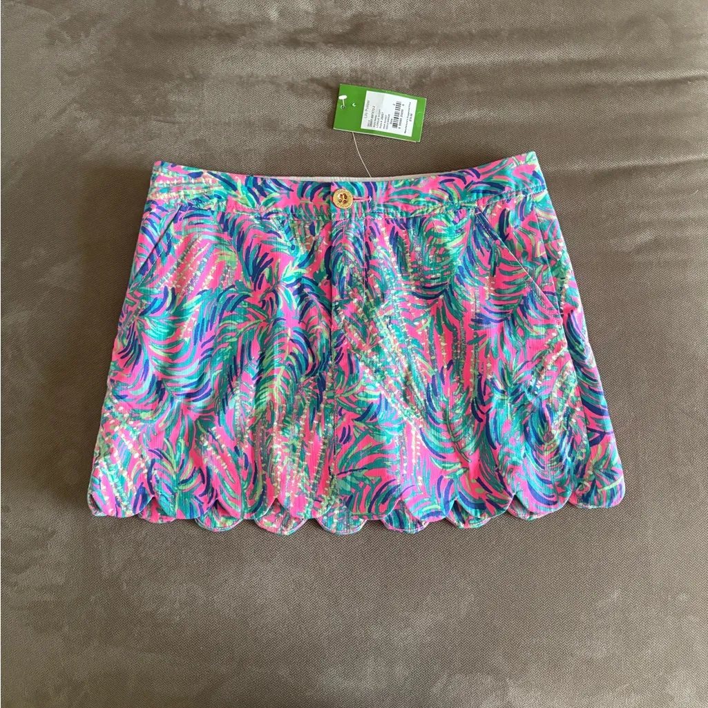 NWT Lilly Pulitzer Lorelie Skort pink sunset coco breeze size 2 - Image 2
