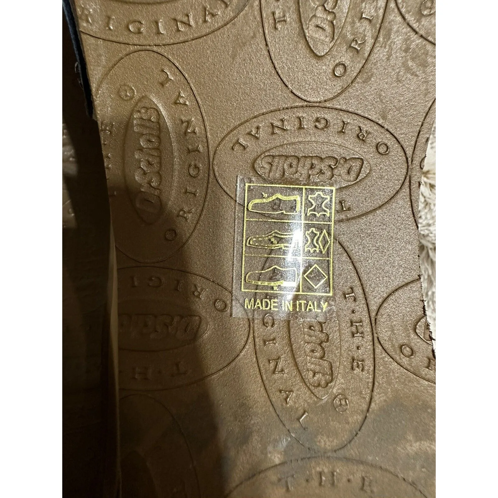 VTG Dr Scholls Sandals Original Wooden Exercise Clog Navy Made in Italy 8 US NEW Blue - Image 6