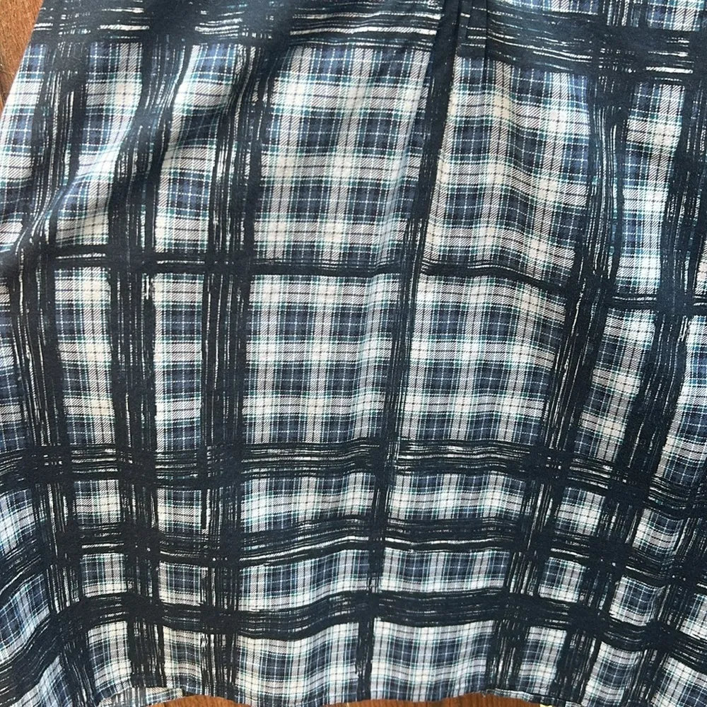 Burberry Brit Plaid Blue White Tunic Size XS - Image 5