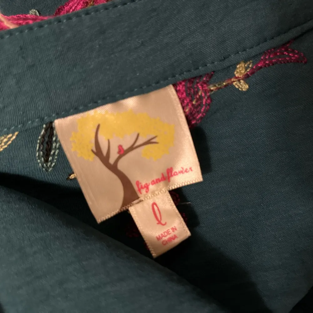 Womens fig and flower boutique teal floral dress Green Size L - Image 3