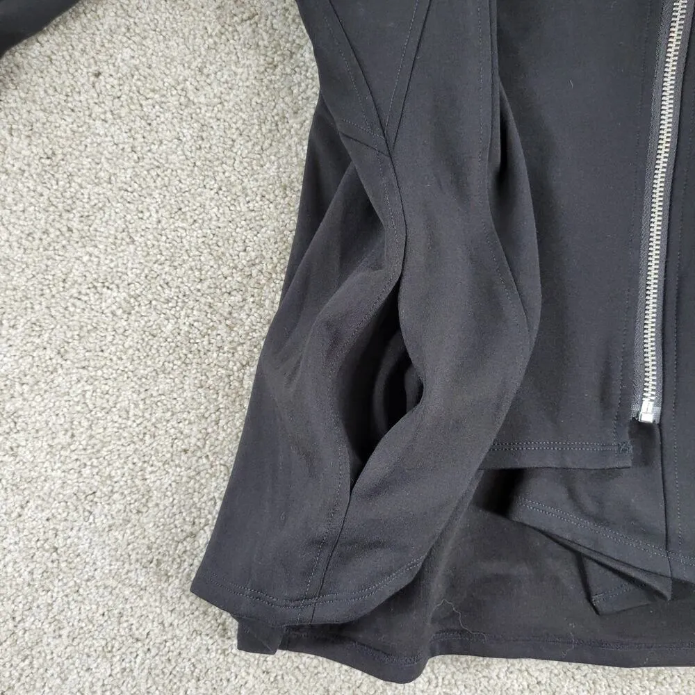 Matilda Jane Womens Just Imagine Laia Jacket S Black Ponte Zippered Thumbholes - Image 6