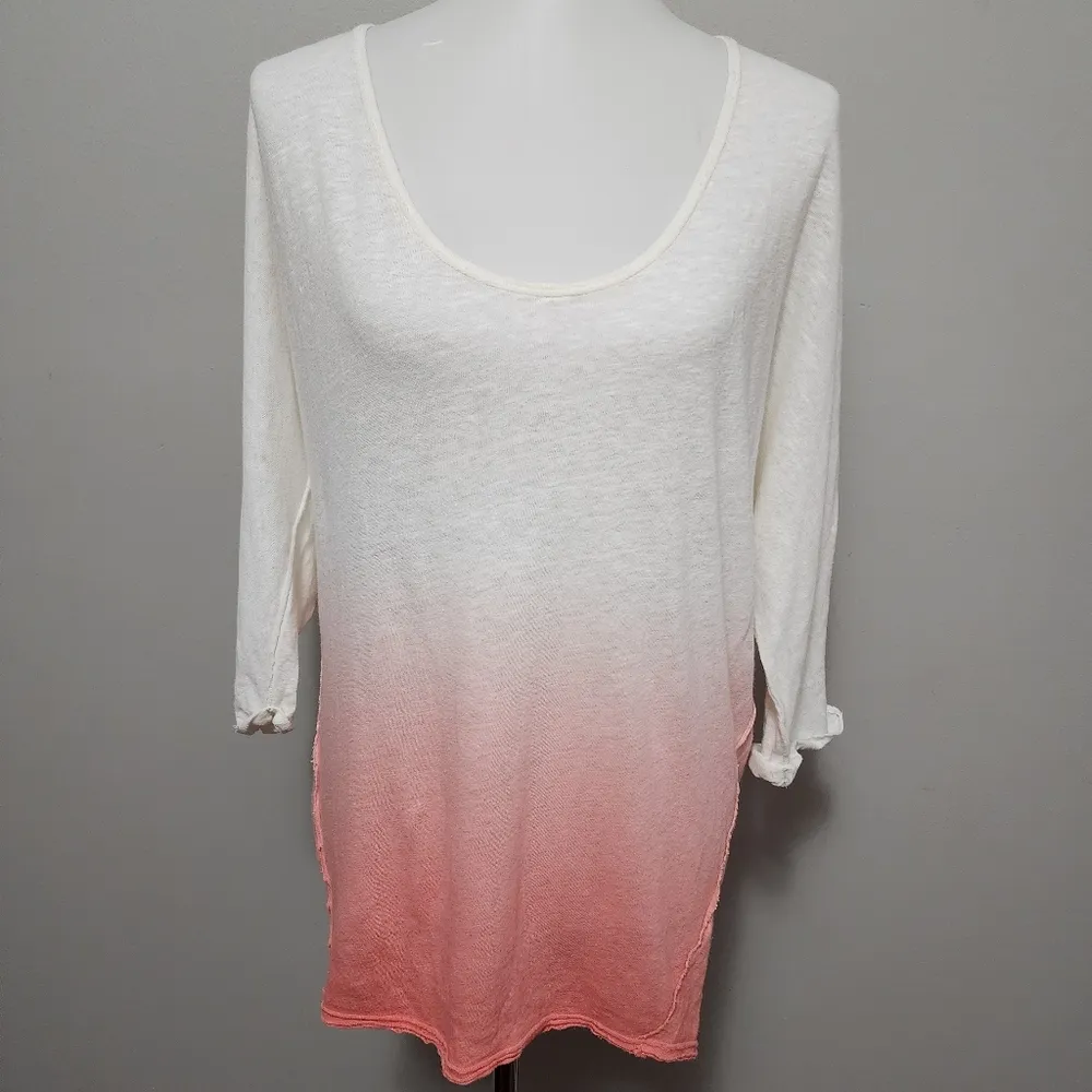 We the free strawberry gradient linen blend dolman tunic size small - Image 5