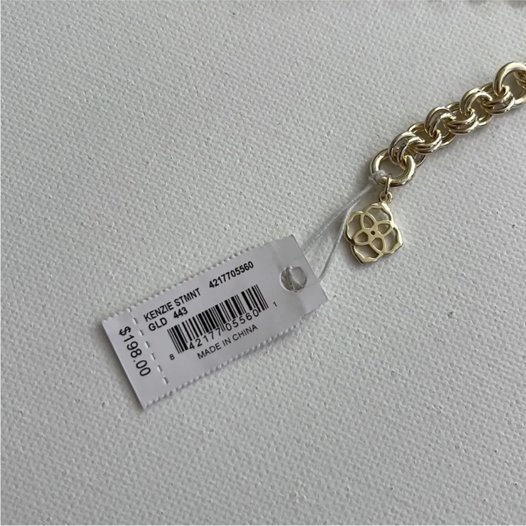 Kendra Scott Kensie Illusion Statement Necklace Aquamarine Teal Blue Green NWT! - Image 10