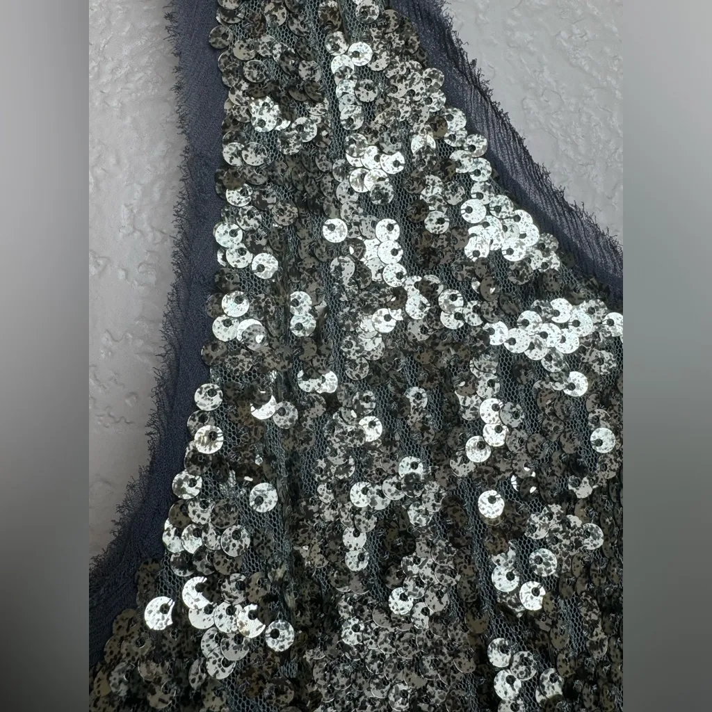 Velvet by Graham and Spencer Garbanni Leyla Sequin Tank in Steel Small NEW $199 Silver - Image 11