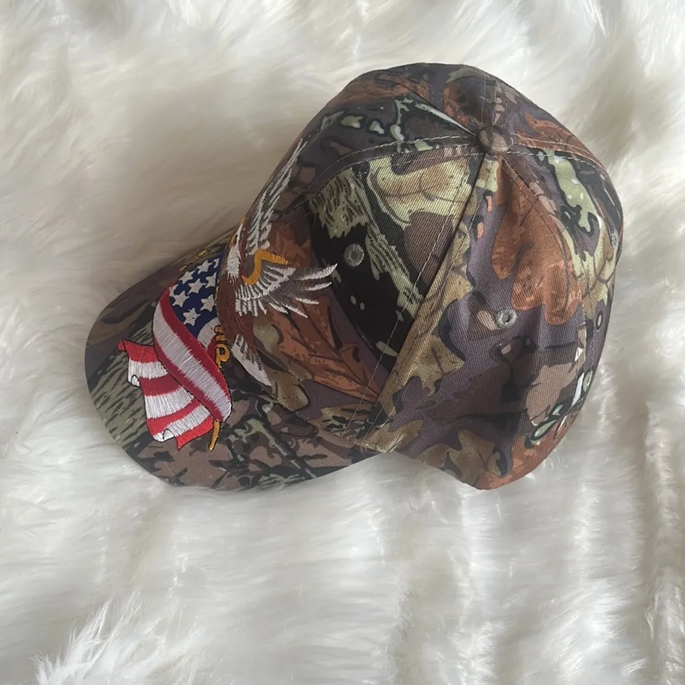 American flag and eagle camouflage baseball hat cap - Image 9