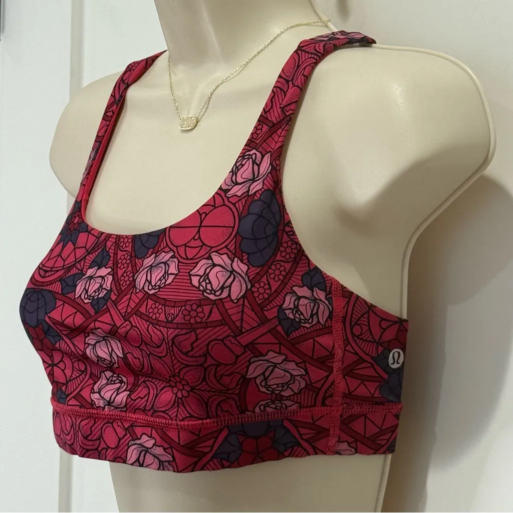 Lululemon Energy Bra Prisma Multi Guava Lava Boom Juice Pink Size 4 Racerback - Image 7