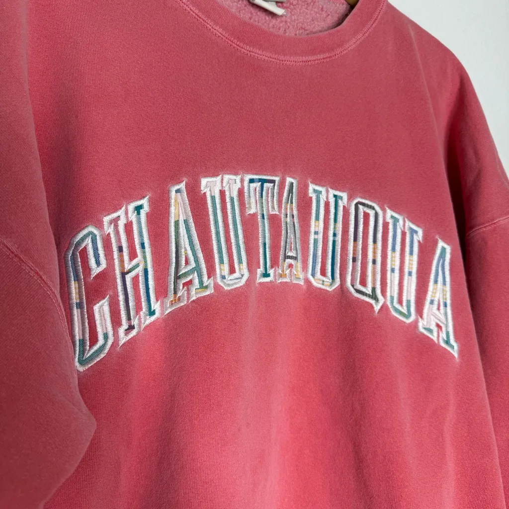 Vintage Oarsman 913 Chautauqua Sweatshirt Made in USA – Size Large Tennessee Pink - Image 6