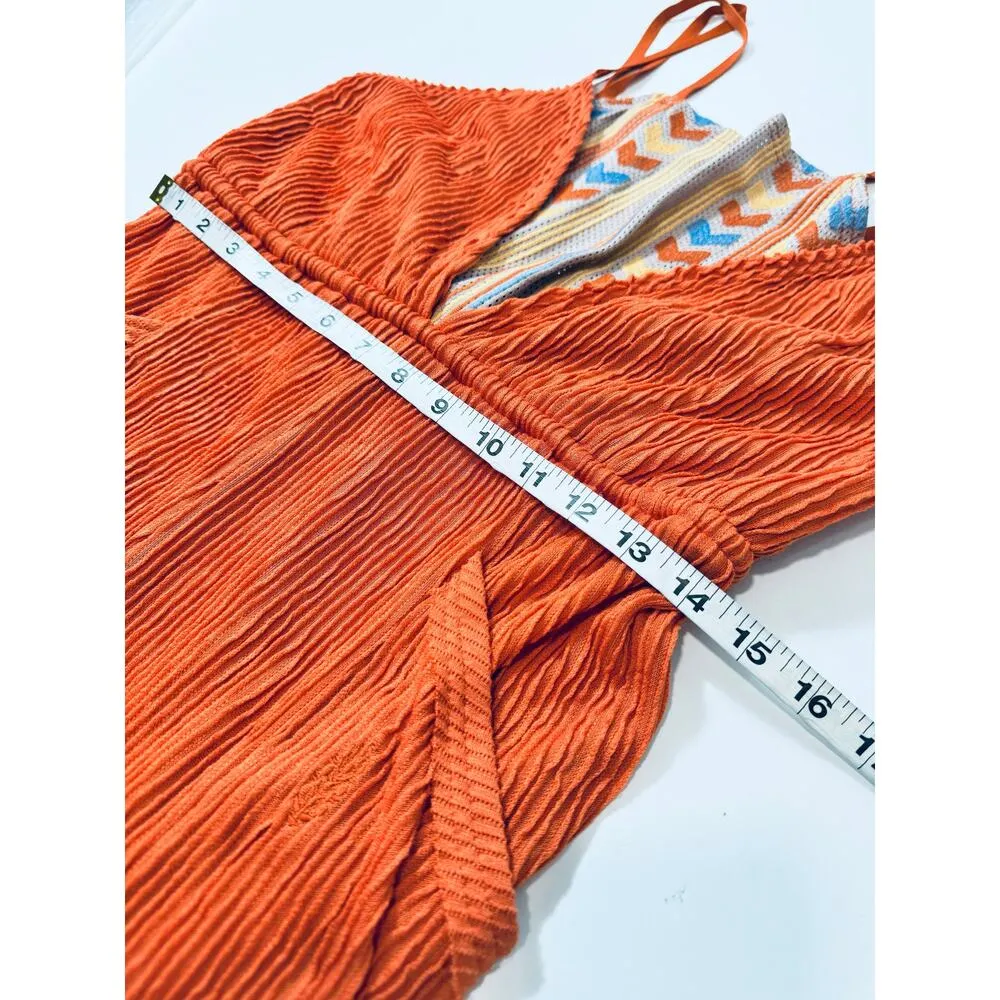 Free People Movement Embroidered Jumpsuit Orange - Image 6