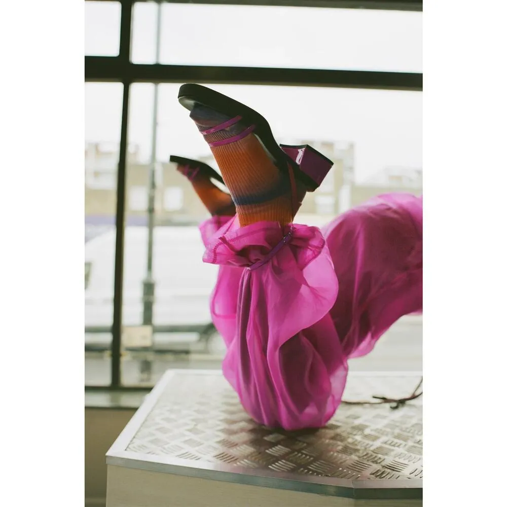 E8 by Miista Rosalyn Pink Strappy Platform Block Heel Leather Sandals 6.5 NWOB - Image 15