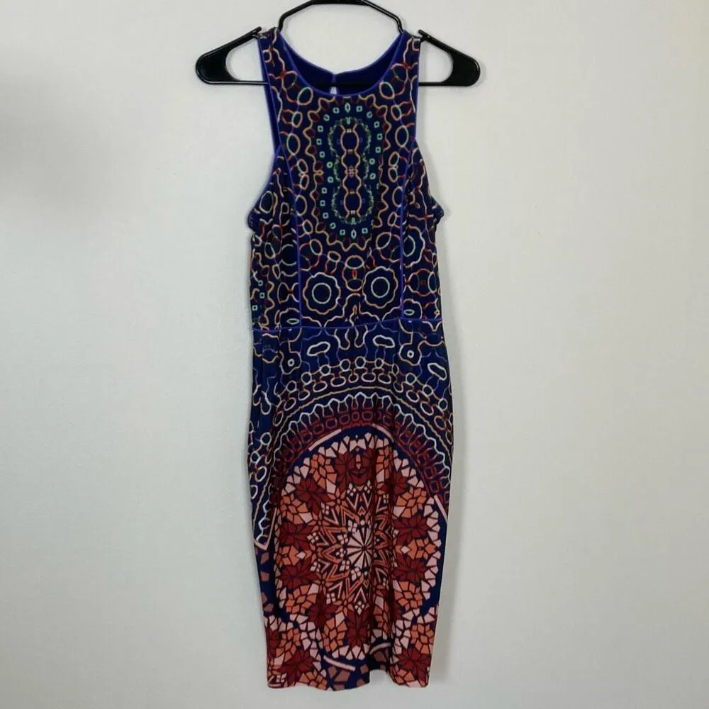 Analili‎ Original Sample Sleeveless Geometric Midi Dress Size XS - Image 2