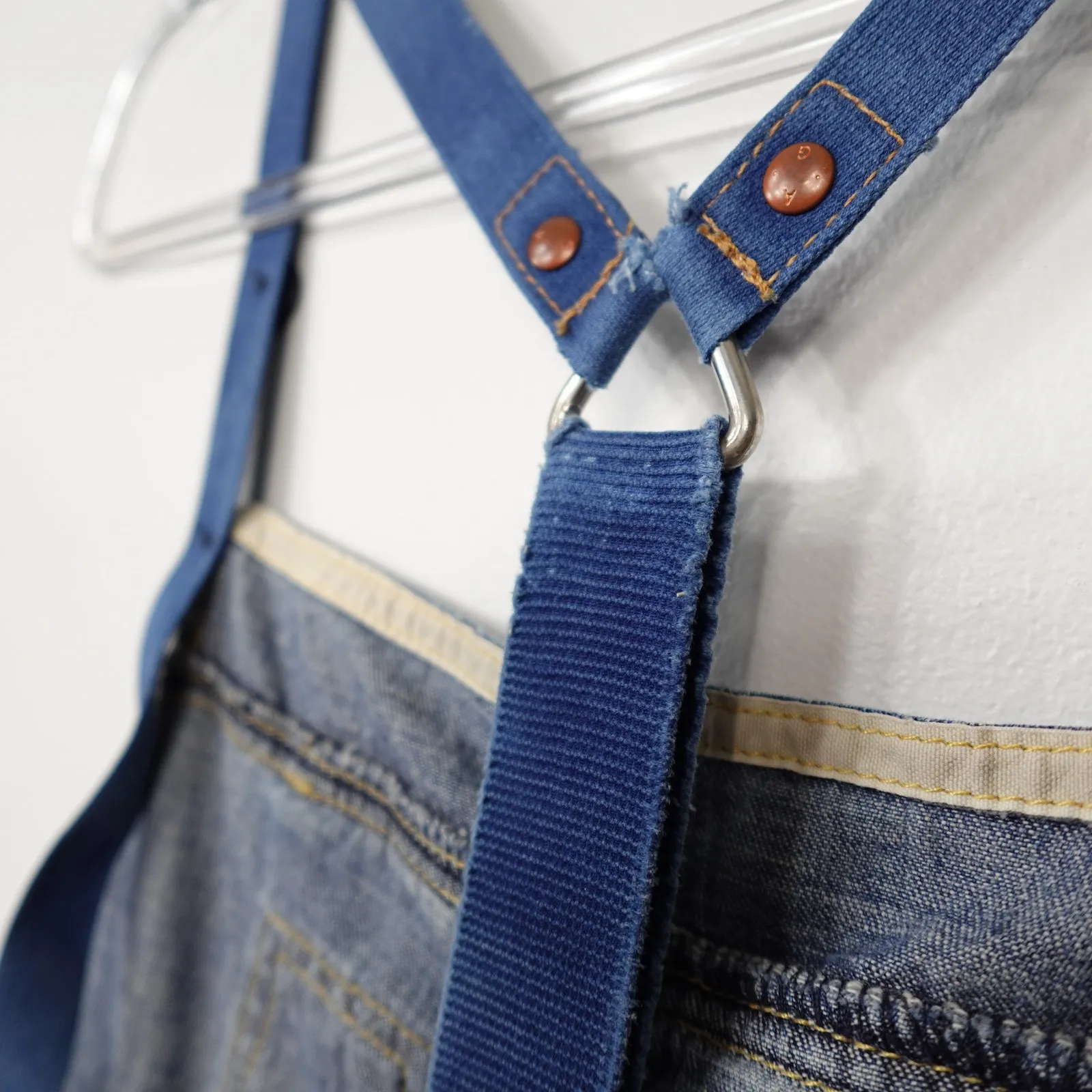 Vintage Y2K AG Adriano Goldschmied Denim Jean Skirt Overalls Skirtall size 32R - Image 14