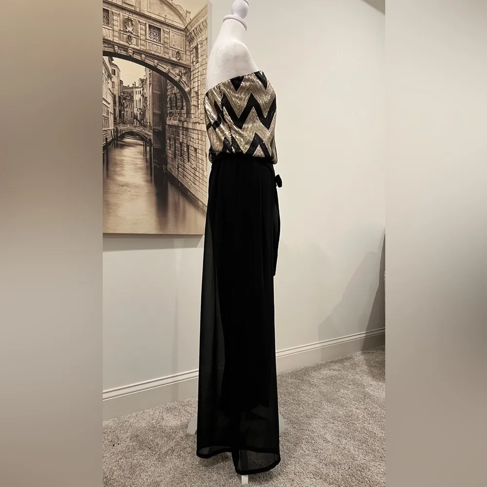 Strapless Sequin Jumpsuit - Image 4