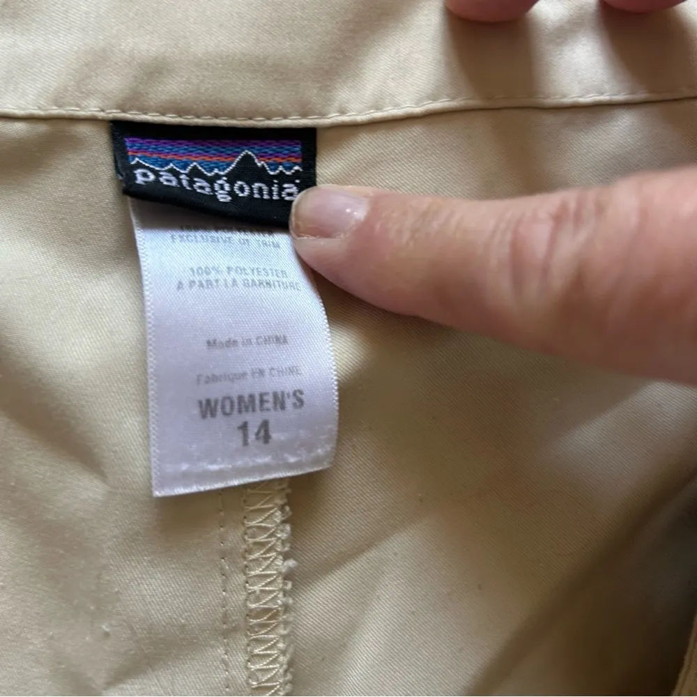 Patagonia Pataloha Duway Skort Skirt w/ Built in Shorts Tan Cream Size 14 - Image 4