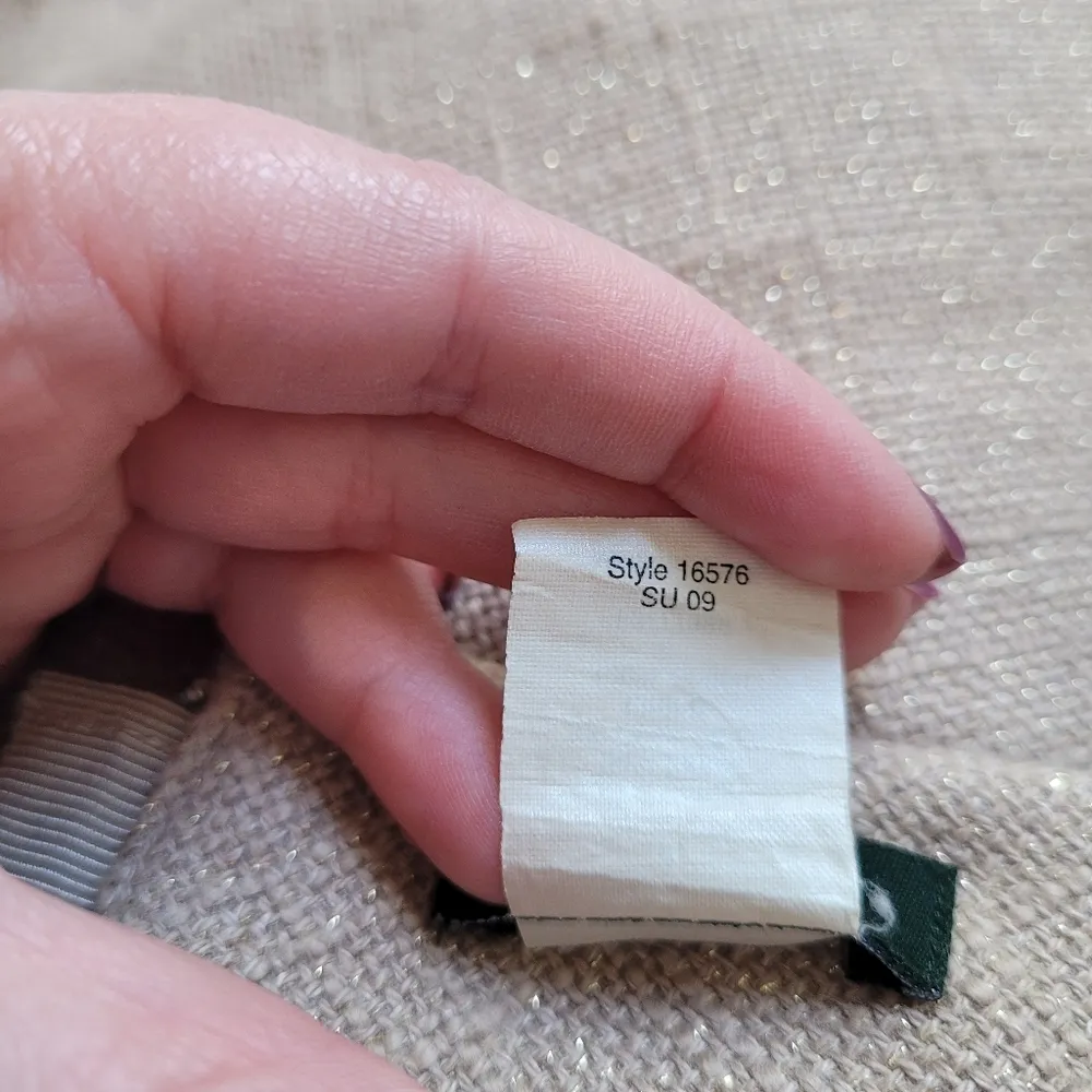 J. Crew Linen Blend Tan and Gold Mini Skirt - Image 8