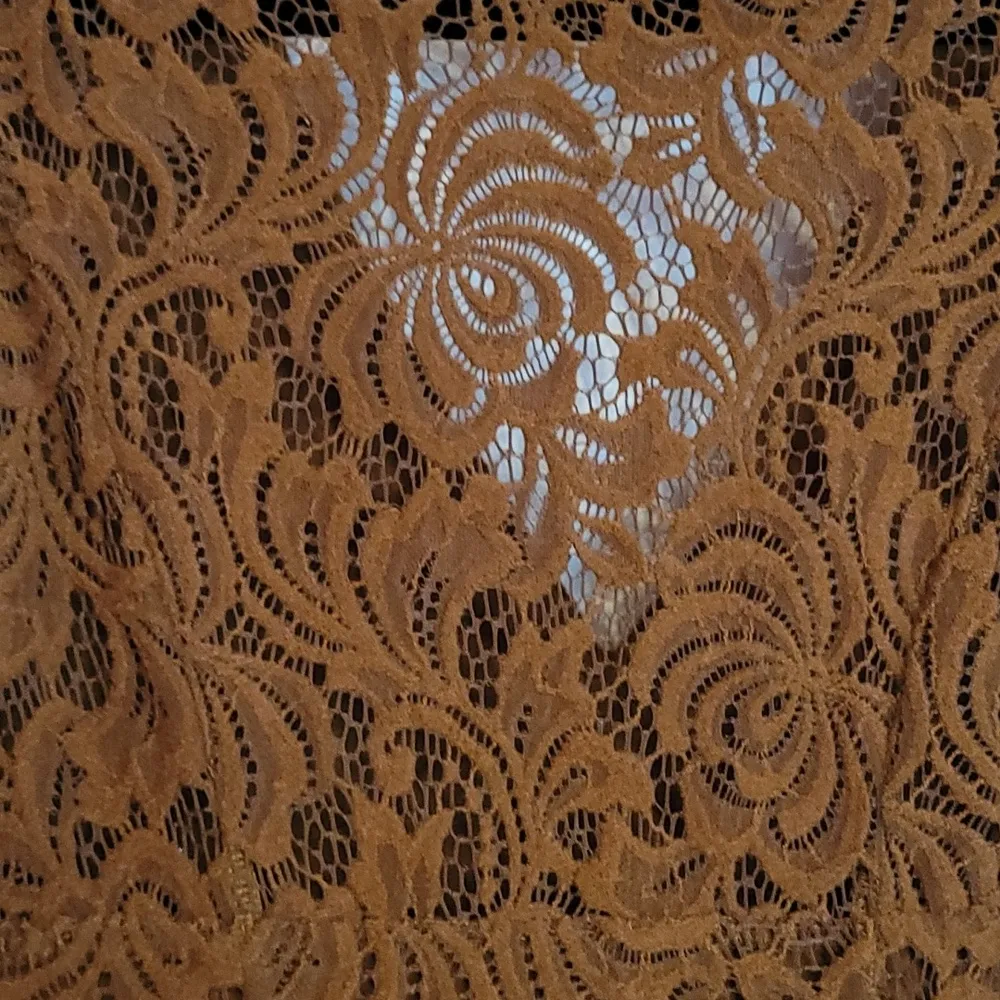 FREE PEOPLE Dana’s Bodycon Textured Lace Dress in Rust Brown Size XS - Image 7