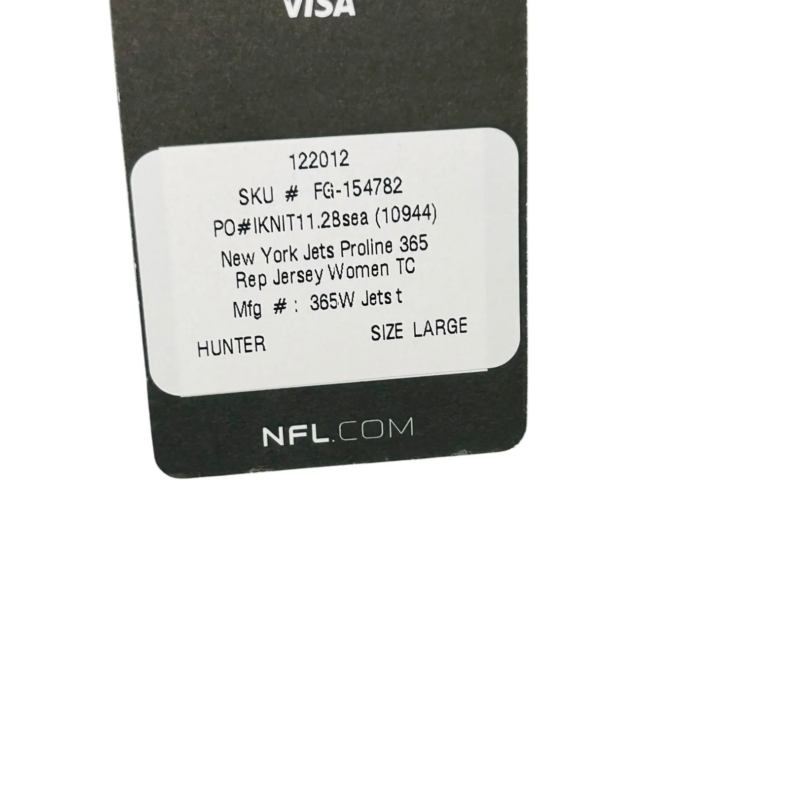 NEW New York Jets Jersey Womens L Green Blank NFL Pro Line‎ 365 Football Size L - Image 4