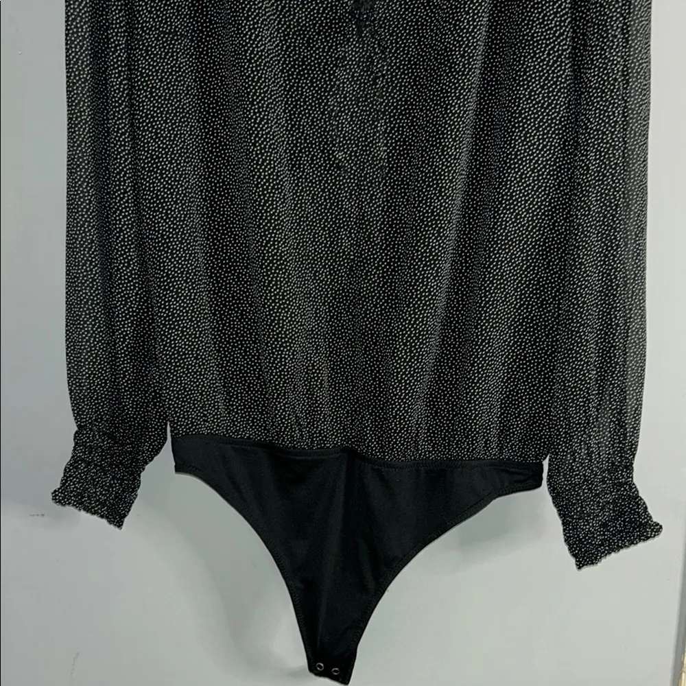 Chic Black and White Polka Dot Bodysuit - Image 5