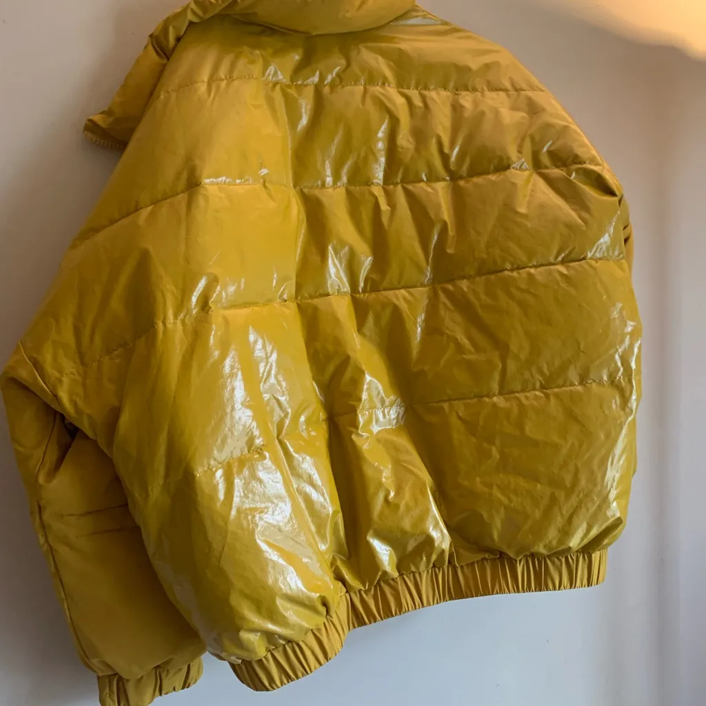 Cabi Womens Puffer Size Large Coat Jacket Winter Snow Yellow Outerwear Clothing - Image 4