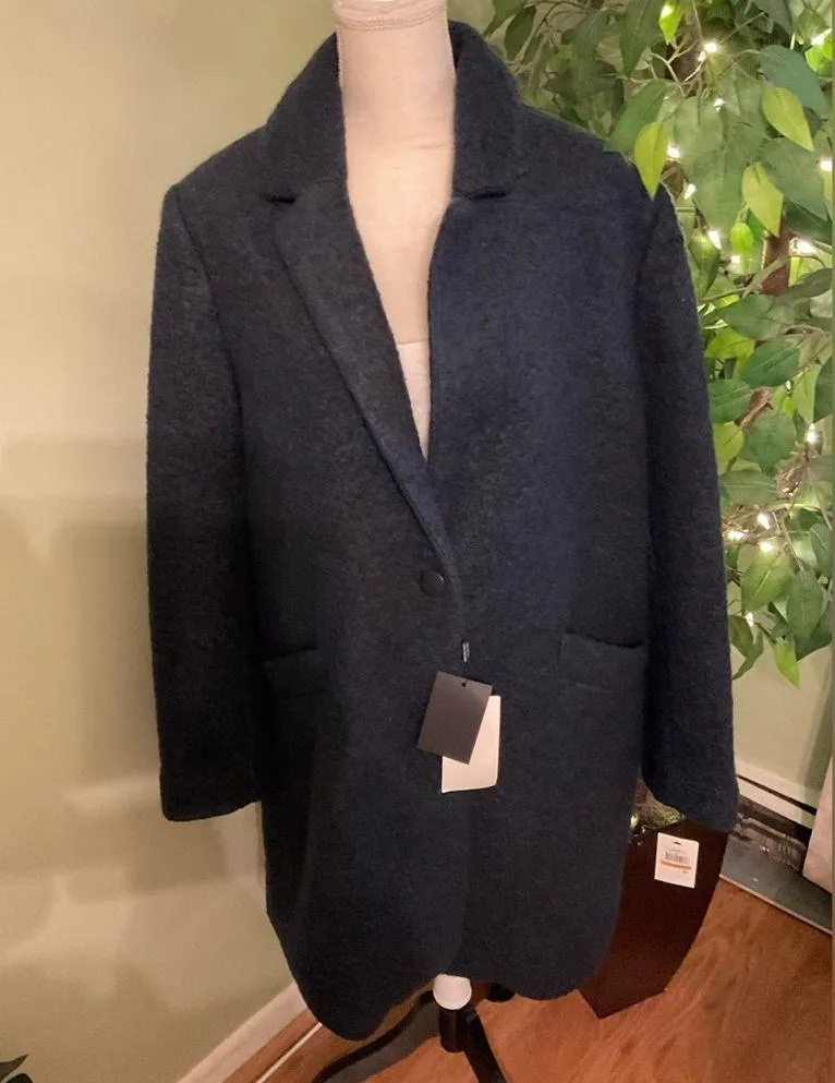 MARC NEW YORK Paige Boucl’e Coat in Dark Teal Size 16W NWT - Image 3