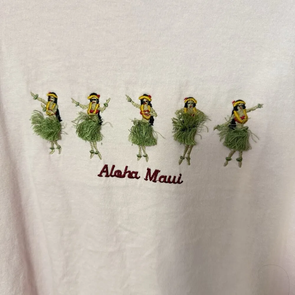 Vintage 90s Kona Hawaii 3D Hula Grass Skirt Whimsical T Shirt USA 2XL Pink Size XXL - Image 4