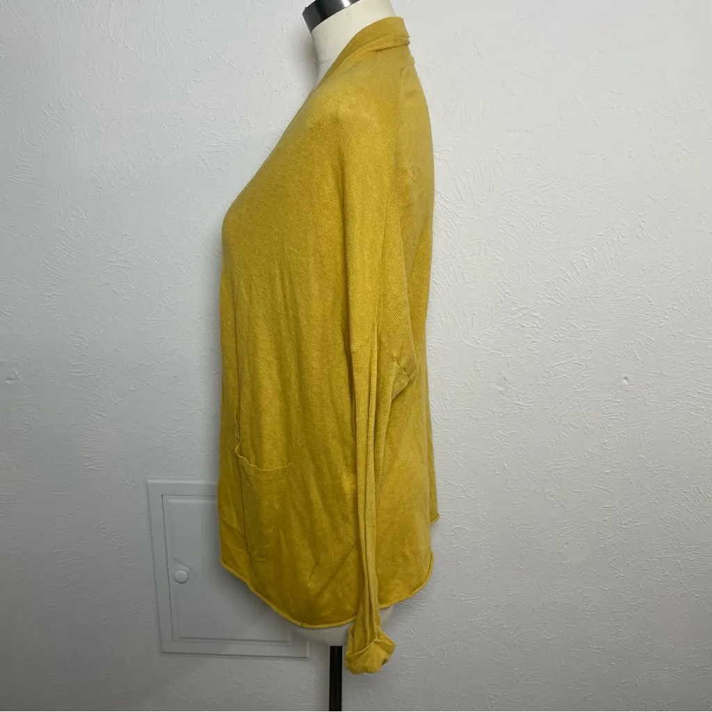 Billabong Mustard Yellow Open Front Cardigan Sweater | Size‎ Small - Image 5