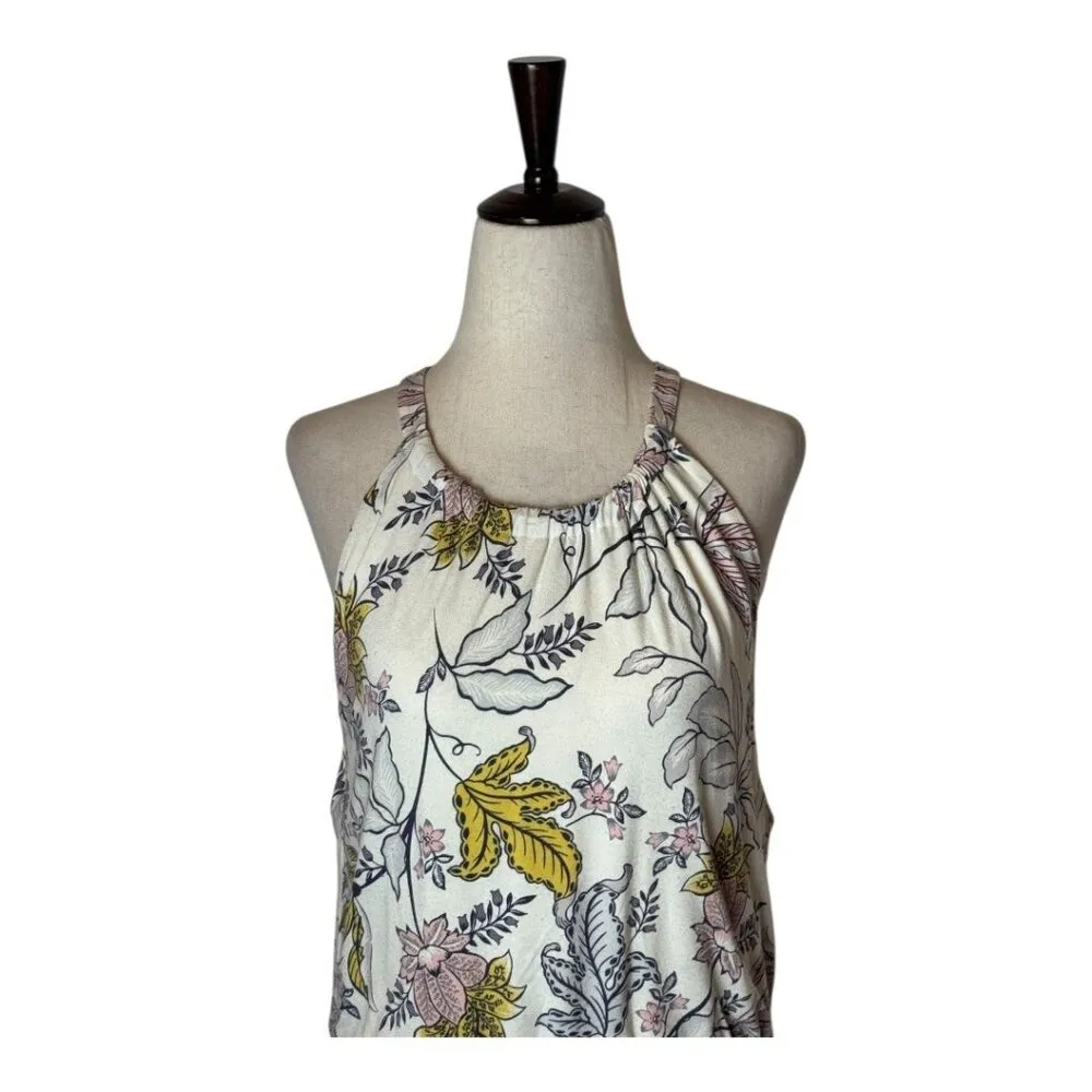 Rachel Zoe Dress Women Large Ivory Floral‎ Print Tiered Midi Boho Cottagecore - Image 4
