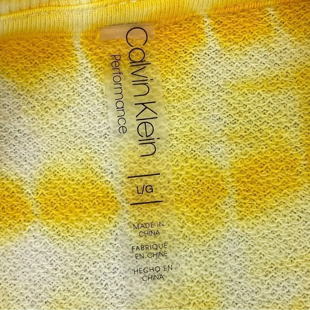 Calvin Klein Oversized Tie Dye Sweatshirt Yellow White Large - Image 12