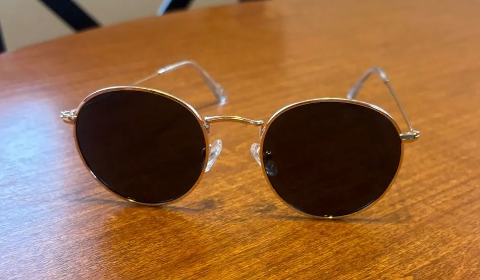 SOJOS Round Sunglasses Gold Frame Dark Lenses UV400 CE SJ1014 - Image 1