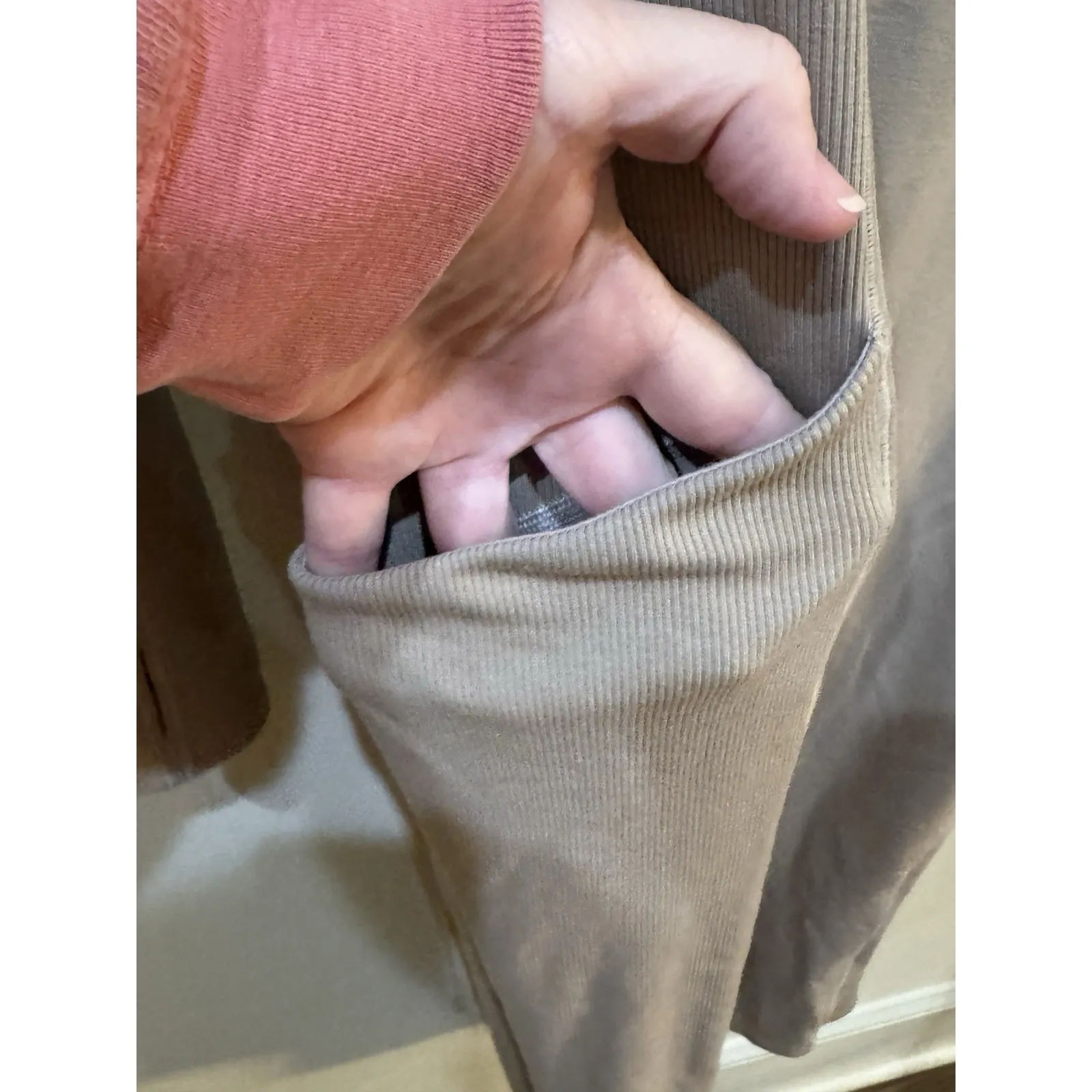 LULULEMON Om and On DRESS Bodycon THUMB HOLES COMFY POCKET BLACK STRETCH Midi XS - Image 7