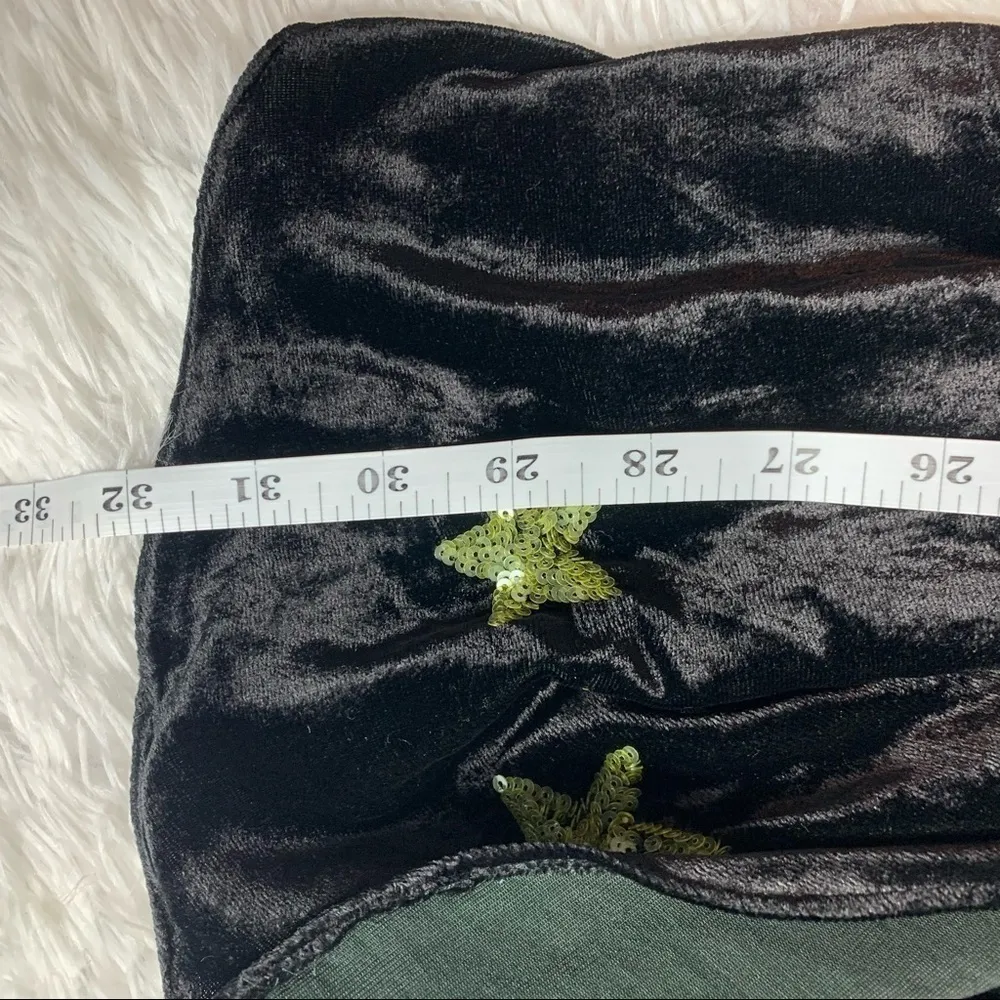 Rococo Sand Velvet Star sequin faux wrap star dress Black Size XS - Image 11